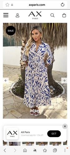 Paris shirt dress size 12 - ax,