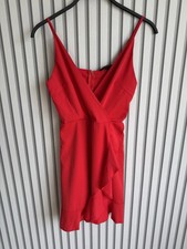 Ax Paris Red Frill Dress Size