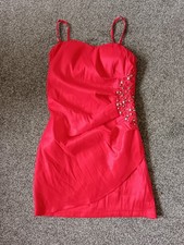AX Paris Red Satin Party Dress