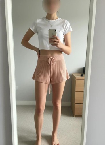 Paris knitted shorts blush - ax,