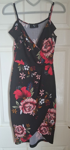 Paris black floral - floral, bodycon